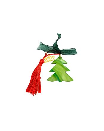 Γούρι Σπιτιού Πρωτοχρονιάς 2022 Δέντρο από Φίλντισι με Κόκκινη Φούντα 026890