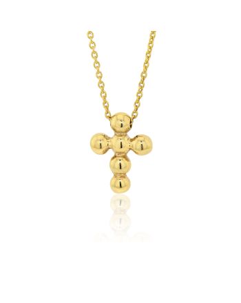 Σταυρός με Αλυσίδα Κίτρινο Χρυσό 14 Καρατίων Κ14 030186