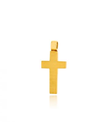 Σταυρός Βάπτισης για Αγόρι Κίτρινο Χρυσό 14 Καρατίων 030216