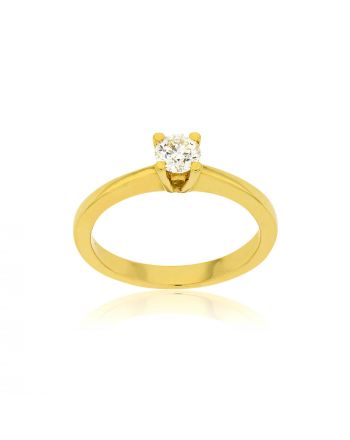 Μονόπετρο Δαχτυλίδι Val΄Oro Κίτρινο Χρυσό Κ18 με Διαμάντι Μπριγιάν 030269