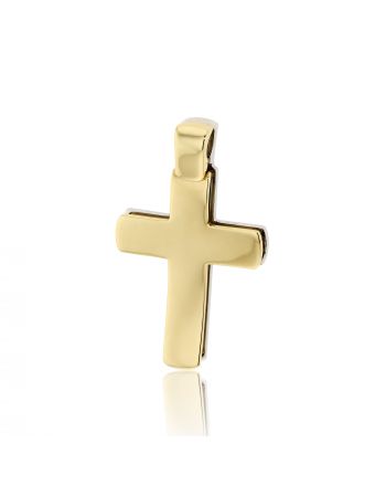 Σταυρός Βάπτισης Val΄Oro για Αγόρι Σκέτος Κίτρινο και Λευκό Χρυσό Κ14 031894