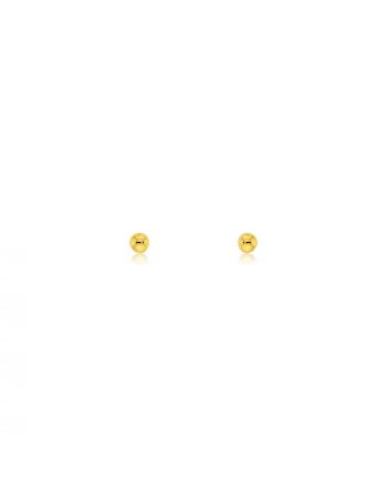 Σκουλαρίκια Μπίλιες από Κίτρινο Χρυσό 14 Καρατίων 032155