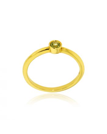 Δαχτυλίδι Κίτρινο Χρυσό 14 Καρατίων Κ14 με Περίδοτο 033405