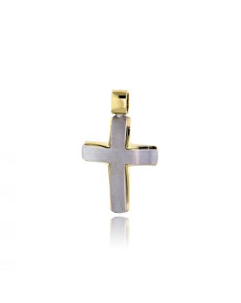 Σταυρός Βάπτισης για Αγόρι Val΄Oro από Λευκό και Κίτρινο Χρυσό Κ14 035191