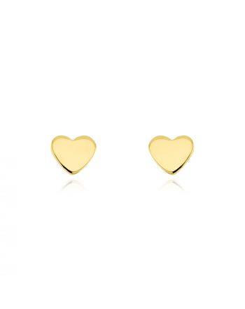 Σκουλαρίκια Καρδιά από Κίτρινο Χρυσό 14 Καρατίων 036701
