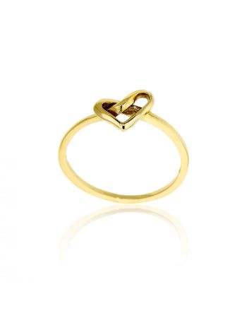 Δαχτυλίδι Καρδιά από Κίτρινο Χρυσό Κ14 036442