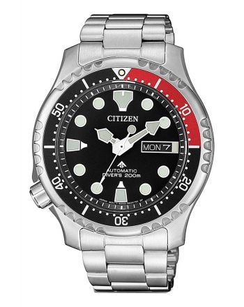 Ανδρικό Ρολόι Citizen Promaster Diver΄s Automatic με Μπρασελέ απο Ανοξείδωτο Ατσάλι NY0085-86E