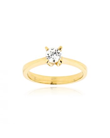 Μονόπετρο Δαχτυλίδι Val΄Oro από Ροζ Χρυσό Κ14 με Πέτρες Ζιργκόν 036652