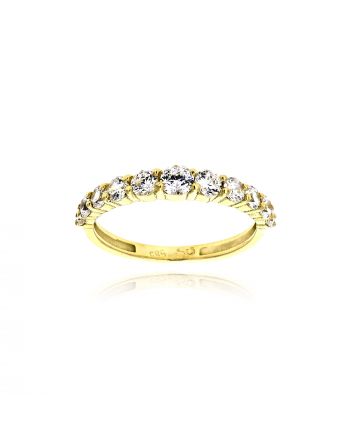 Δαχτυλίδι Σειρέ από Κίτρινο Χρυσό Κ14 με Πέτρες Ζιργκόν 036875