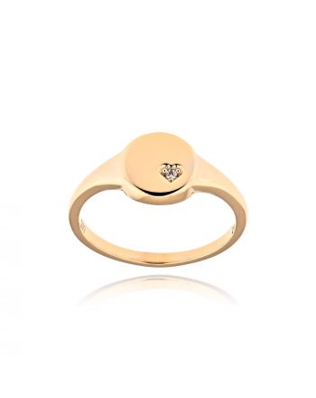 Δαχτυλίδι από Ροζ Χρυσό Κ14 με Πέτρες Ζιργκόν 036933