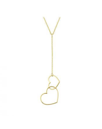Μενταγιόν Καρδιά με Αλυσίδα από Κίτρινο Χρυσό Κ14 037758
