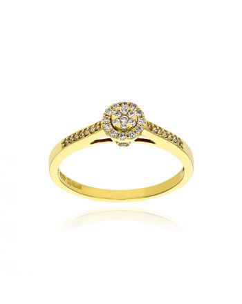 Δαχτυλίδι Ροζέτα από Κίτρινο Χρυσό Κ18 με Διαμάντι 037958