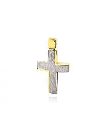 Σταυρός Βάπτισης Val΄Oro για Αγόρι Σκέτος Κίτρινο και Λευκό Χρυσό Κ14 038161