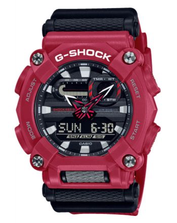Ρολόι Casio G-Shock Quartz με Κόκκινο Λουράκι από Καουτσούκ GA-900-4AER