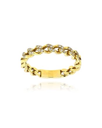 Δαχτυλίδι από Κίτρινο Χρυσό Κ18 με Διαμάντια 038926