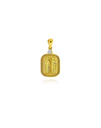 Μενταγιόν Κωνσταντινάτο Anastasios Creations από Ασήμι 925 με Πέτρες Ζιργκόν 039080