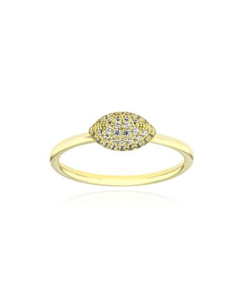 Δαχτυλίδι από Κίτρινο  Χρυσό Κ14 με Πέτρες Ζιργκόν 039184