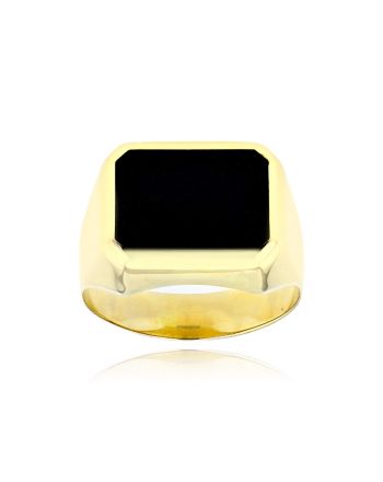 Αντρικό Δαχτυλίδι από Κίτρινο Χρυσό Κ14 με Όνυχα 039405