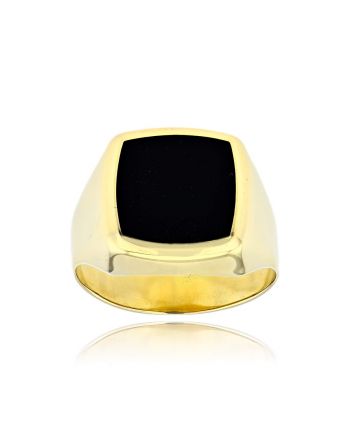 Αντρικό Δαχτυλίδι από Κίτρινο Χρυσό Κ14 με Όνυχα 039406