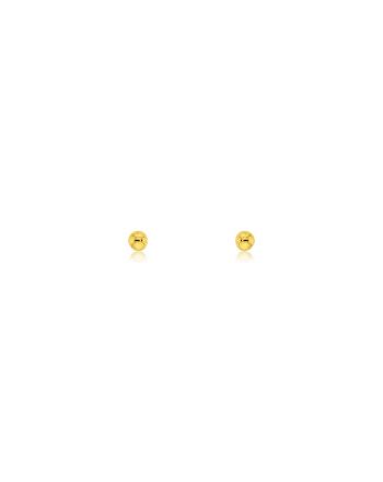 Σκουλαρίκια Μπίλιες Κίτρινο Χρυσό 14 Καρατίων 039415