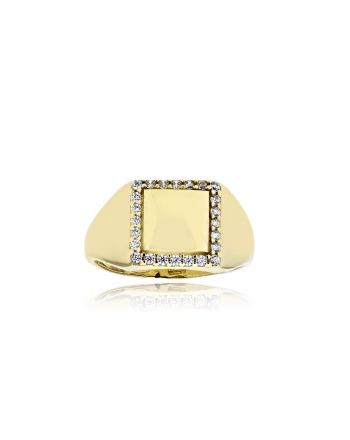Δαχτυλίδι από Κίτρινο Χρυσό Κ14 με Ζιργκόν 039477