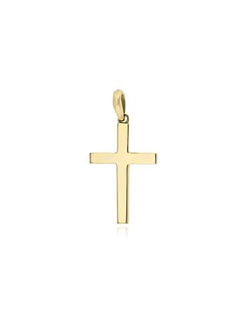 Σταυρός Βάπτισης για Αγόρι Σκέτος από Κίτρινο Χρυσό 14 Καρατίων 039607