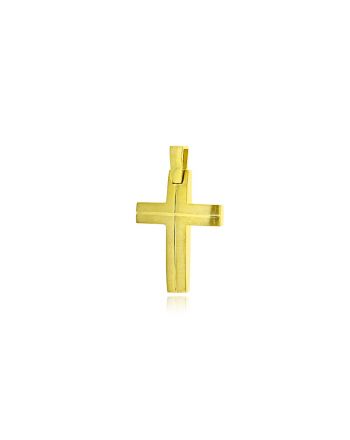 Σταυρός Βάπτισης για Αγόρι από  Κίτρινο  Χρυσό 14 Καρατίων 039691