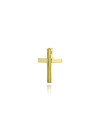 Σταυρός Βάπτισης Διπλής Όψης για Αγόρι από Κίτρινο Χρυσό Κ14 039743