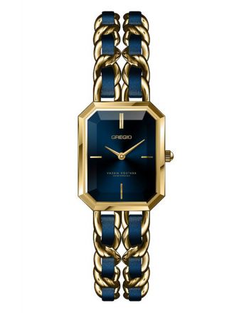Ρολόι της Συλλογής Vassia Kostara for Gregio από Ανοξείδωτο Ατσάλι και Συνθετικό Δέρμα VK102023
