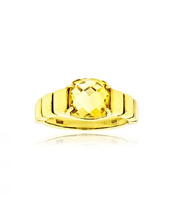 Δαχτυλίδι από Κίτρινο Χρυσό 14 Καρατίων με Σιτρίν 040196
