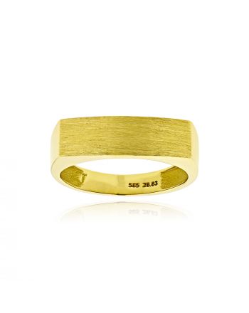 Αντρικό Δαχτυλίδι από Κίτρινο Χρυσό 14 Καρατιών 040221