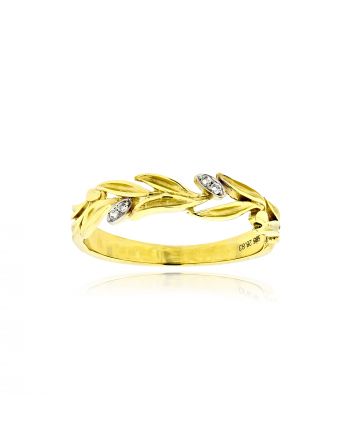 Δαχτυλίδι από Κίτρινο Χρυσό 14 Καρατιών με Πέτρες Ζιργκόν 040222