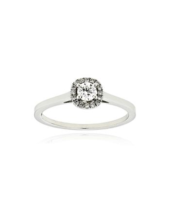 Δαχτυλίδι Ροζέτα από Λευκό Χρυσό 18 Καρατιών με Διαμάντια 040275