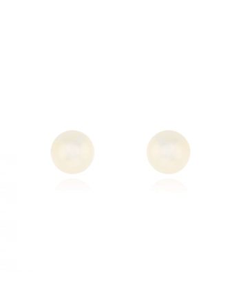 Σκουλαρίκια από Λευκό Χρυσό Κ14 με Μαργαριτάρια Fresh Water 7,3 mm 040521
