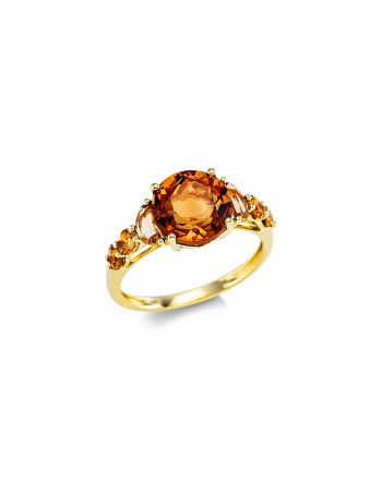 Δαχτυλίδι από Κίτρινο Χρυσό 18 Καρατίων με Σιτρίν 040608