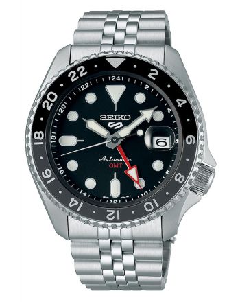 Ρολόι Seiko 5 Sports GMT Αυτόματο με Μπρασελέ από Ανοξείδωτο Ατσάλι SSK001K1