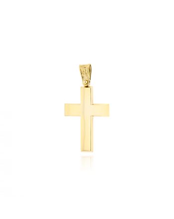 Σταυρός Βάπτισης Σκέτος από Κίτρινο Χρυσό Κ14 040818
