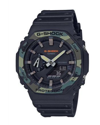 Ρολόι Casio G-Shock Quartz με Μαύρο Λουράκι από Καουτσούκ GA-2100SU-1AER