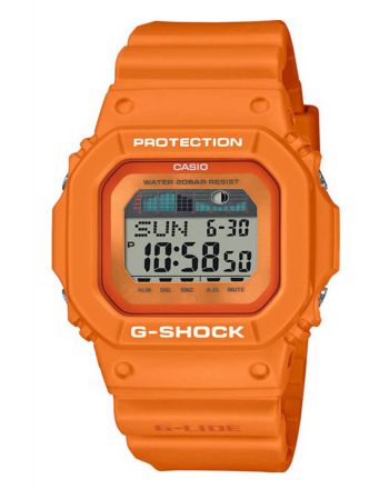 Ρολόι Casio G-Shock Quartz με Πορτοκαλί Λουράκι από Καουτσούκ GLX-5600RT-4ER