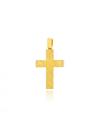 Σταυρός Βάπτισης Σκέτος από Κίτρινο Χρυσό Κ14 041099