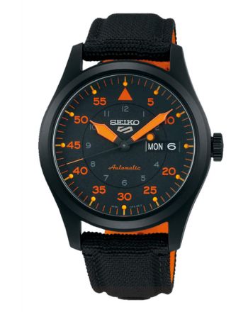 Ανδρικό Ρολόι Seiko 5 Sports Automatic με Nylon Μαύρο Λουράκι SRPH33K1F