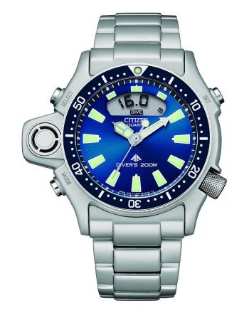 Ανδρικό Ρολόι Citizen Promaster Aqualand Diver΄s με Μπρασελέ από Ανοξείδωτο Ατσάλι JP2000-67L