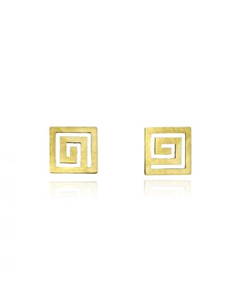 Σκουλαρίκια με Μαίανδρο από Κίτρινο Χρυσό Κ14 041315