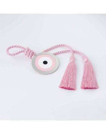 Διακοσμητικό Σπιτιού Μάτι "Pink Blossom" από Ατσάλι, Ακρυλικό και Σχοινί 041426