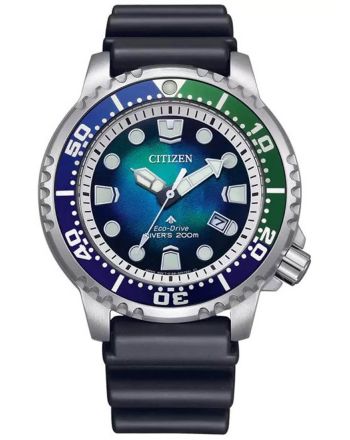Ανδρικό Ρολόι Citizen Promaster Eco Drive Diver με Λουράκι από Καουτσούκ BN0166-01L