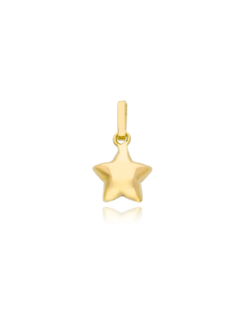 Μενταγιόν Αστέρι από Κίτρινο Χρυσό Κ18 041727