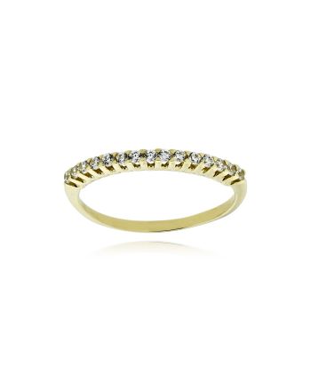 Δαχτυλίδι Σειρέ από Κίτρινο Χρυσό 14 Καρατίων με Πέτρες Ζιργκόν 042140
