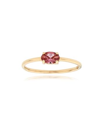 Δαχτυλίδι από Ροζ Χρυσό Κ14 με Πέτρα Ζιργκόν 042223