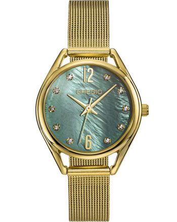 Ρολόι Gregio Cluster της Συλλογής Time for Gregio από Ανοξείδωτο Ατσάλι με Πέτρες Ζιργκόν GR510021