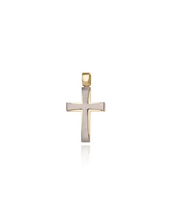 Σταυρός Βάπτισης Val΄Oro για Αγόρι από Λευκό και Κίτρινο Χρυσό Κ14 042515